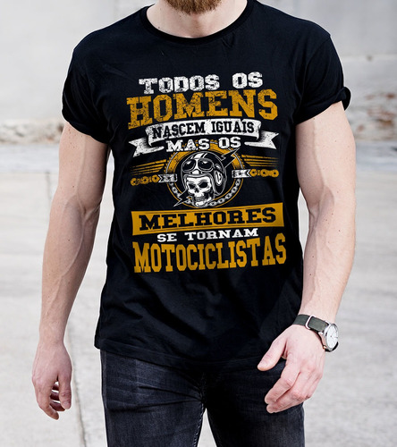 Imagem 1 de 6 de Camiseta Homem Moto Motoqueiro Camisa Masculina Promoção