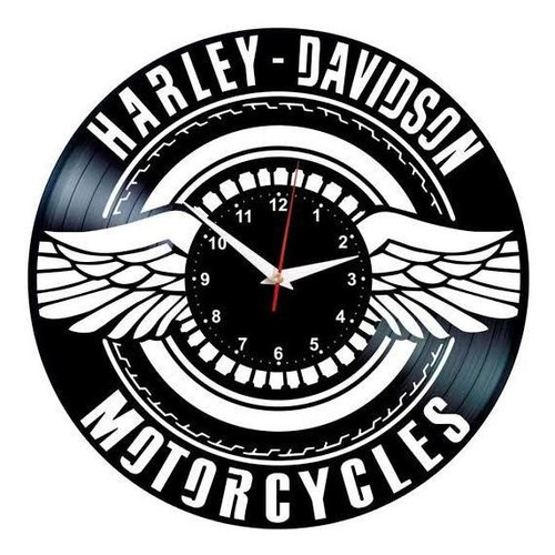 Reloj Corte Laser 4018 Harley Davidson Llanta Y Alas