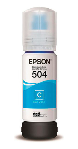 Tinta Epson T 504 Cian | L4150, L4160, L6161, L6171