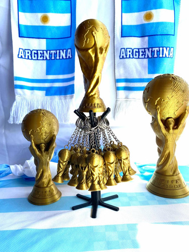 Combo Mundial Cumpleaños Copa Del Mundo + Souvenir Llavero