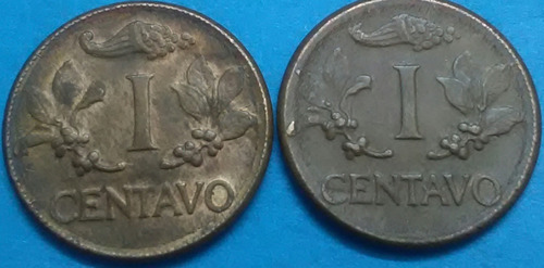 Colombia Variedad 1 Centavo 1962 (fecha Remarcada)