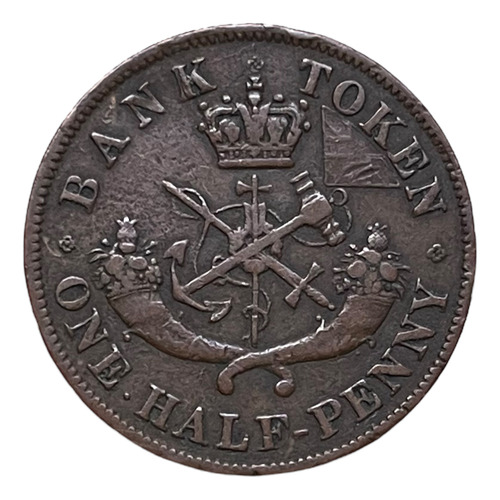 Moneda Upper Canada. 1850. Half Penny (Usado)