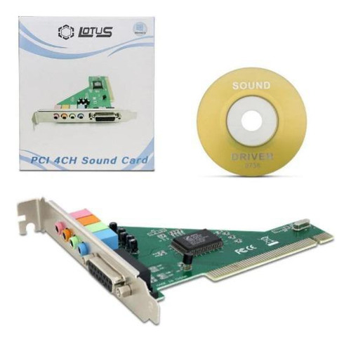 Placa De Som Pci Para Áudio 4 Canais Reposição