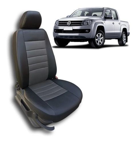 Funda Cubre Asiento Cuero Automotor Vw Amarok 08/16 Gris