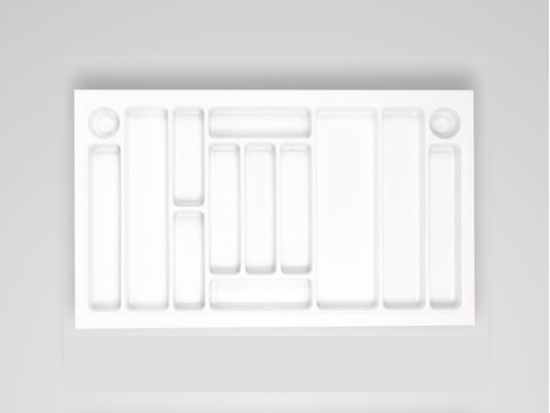 Cubiertero Organizador Plástico Blanco Para Cajón 820 X 480