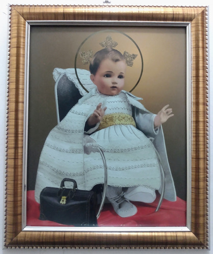 Santo Niño Jesús De Los Enfermos _ Enmarcado En Dorado S 