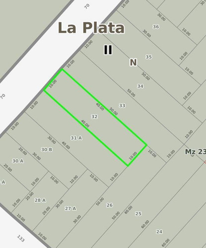 Terreno Venta 10x40 Mts - 400 Mts 2 Totales - Los Hornos