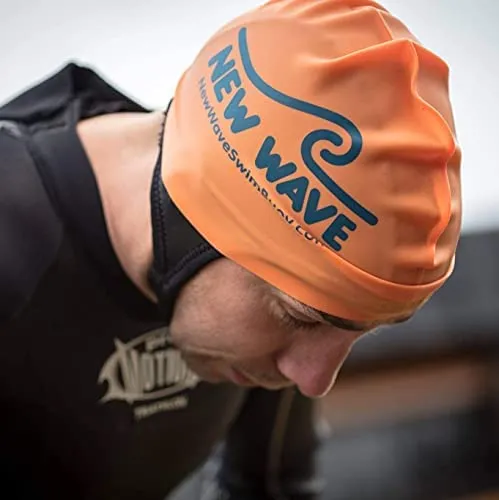 Gorro De Natación New Wave - Silicona (naranja)