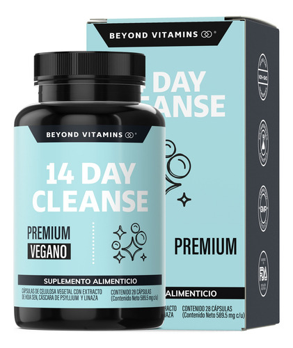 14 Day Cleanse Con Cascara Sagrada Y Probióticos-28 Cápsulas