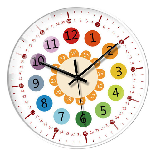 A A Reloj De Pared Silencioso For Estudiante, Reloj Borde A