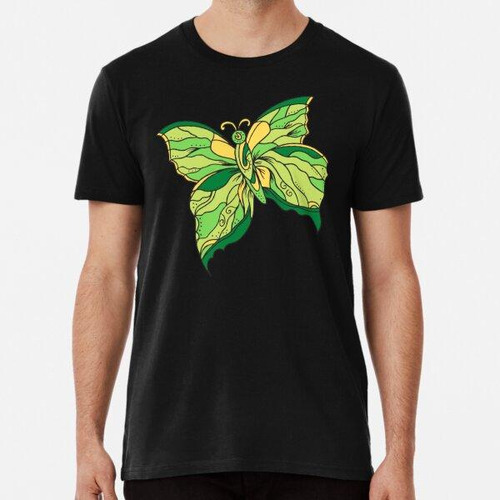 Remera Green Themed Butterfly 2 Algodon Premium