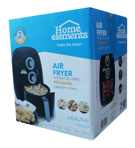Imagen 5 de 5 de Freidora De Aire Marca Home Elements 1,8 Litros Heaf-516n