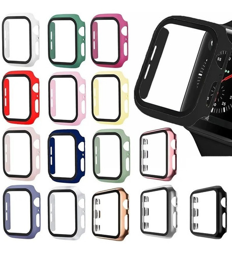 Case Protector Cristal Templado Apple Watch Serie 5 4 3 2 1