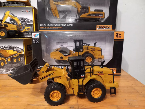 Maquinaria De Construcción 1:40 Modelos Montacargas Color Retroexcavadora
