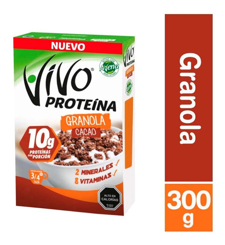 Cereal Vivo Proteína Granola Cacao 300 G