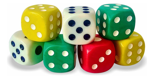 Bote De 100 Dados 16mm Juegos De Mesa Y Juegos Didácticos
