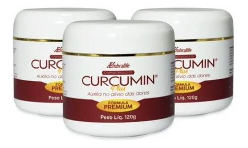 Kit 3 Curcumin Creme Cúrcuma P/ Dores Artrose Lesoes Tensoes