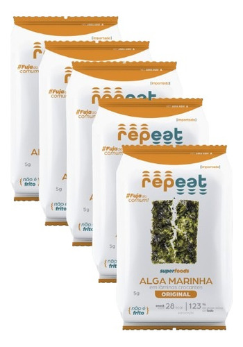 Snack De Alga Marinha Tradicional Com 24 Unidades Repeat