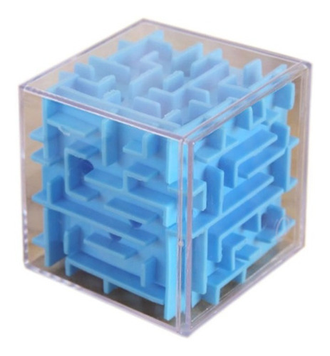 Laberinto En Cubo 3d Transparente, Mxlyh-006, 1 Pza, Azul, 
