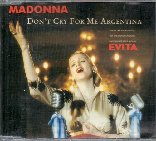 Madonna - Don´t Cry For Me Argentina  Cd Maxi Single Germany