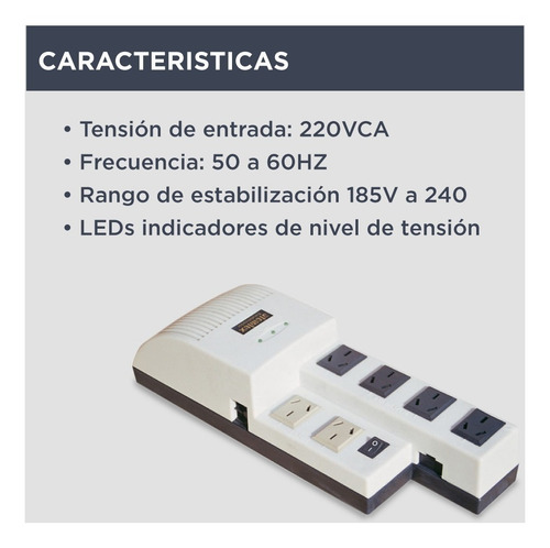 Estabilizador De Tension Atomlux R1000 Distribuidor Pc