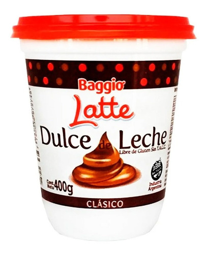 Dulce De Leche Familiar Baggio Latte 400 Grs Sin Tacc Cuotas
