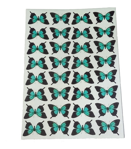 Planchade Mariposas Comestibles En Papel Arroz Tinta Vegetal