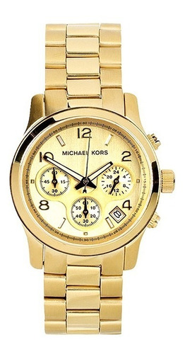 Relógio Michael Kors Mk5055 Runway Orig Chron Anal Gold