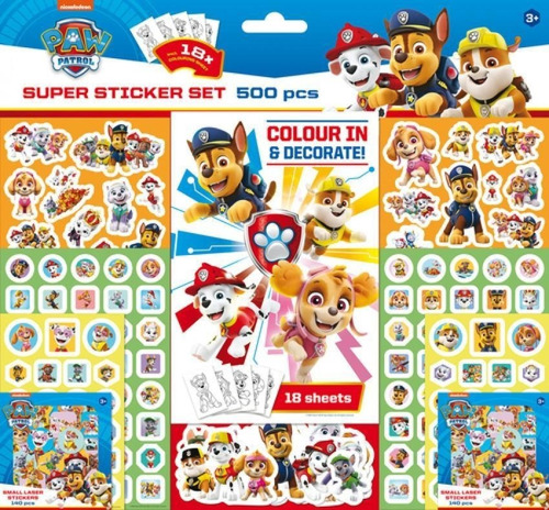 Libro: Super Set 500 Pegatinas Paw Patrol-patrulla Canina. V