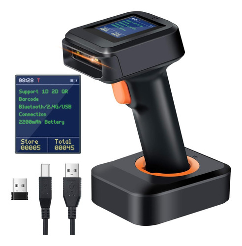 Tera Pro 2d Qr Wireless Barcode Scanner With Display Screen