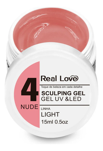 Gel Unha Real Love Light Uv&led Alongamentos Unha 15 Ml