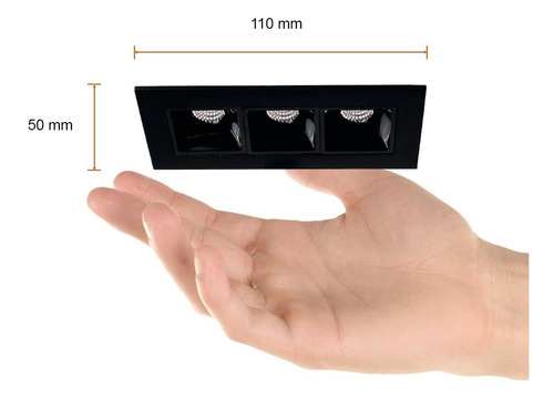 Imagen 5 de 5 de Lámpara Mini Cardan Led, Negro, 7w, Incrustar Interior