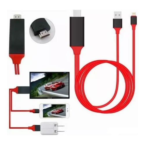 Cable Lightning Hdmi Tv iPad iPod iPhone 5 6 7 8 X Adaptador