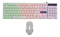 Comprar Teclado Gamer Retroiluminado + Mouse Aoas M-400 Mouse Blanco Teclado Blanco