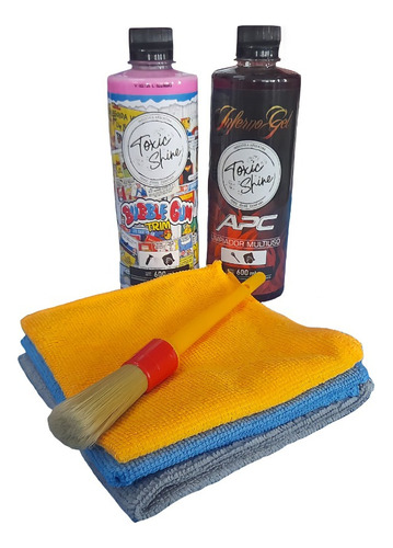 Kit Limpieza Y Acondicionado De Interior Toxic Shine Premium