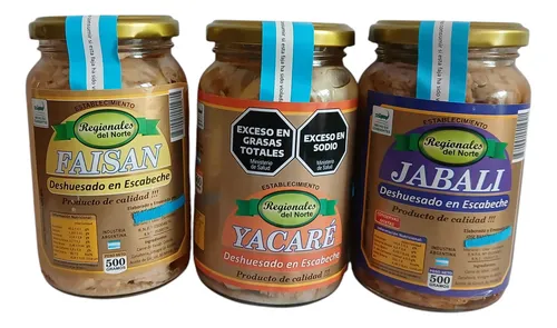 3 Jabalí, Yacaré, Faisán En Escabeche ( Regionales Del .