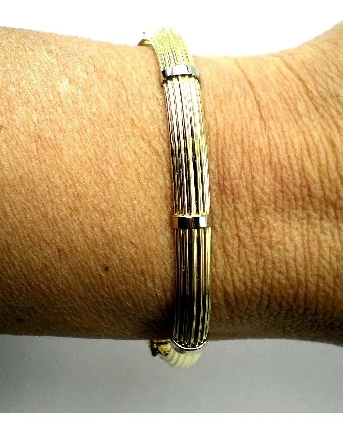 Esclava De Oro 18 Kt Bicolor