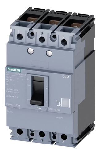 Disjuntor 3p 125a 25ka 380v Ftfm Tm210 3vm11 - Siemens
