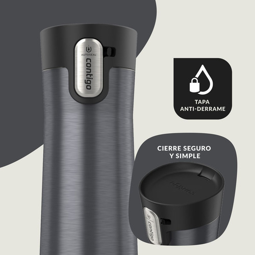 Contigo Westloop Autoseal Mug Al Vacío 591ml Gris Metalizado