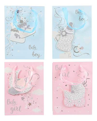 Bolso Baby Shower Favors Con Dibujos Animados, 4 Unidades