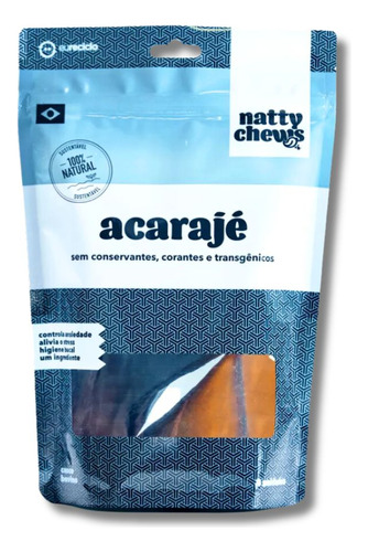 Mordedor Acaraje Natty Chews Casco Bovino Natural -cães 3 Un