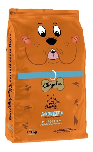 Alimento Chapetes Premium 18kg Croqueta Para Perro Adulto