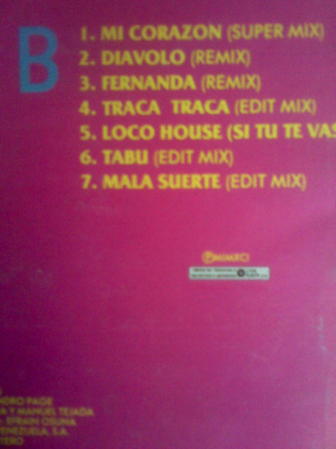Lp.los Melodicos. Melodicos Club Mix.1990.orquesta Bailable. (Usado)