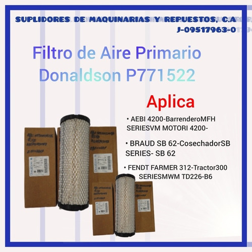 Filtro De Aire Primario Donaldson P771522