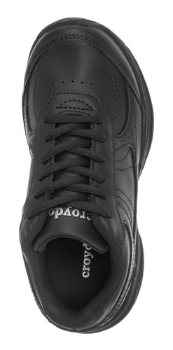 Imagen 6 de 8 de Zapatos Colegial 10 New Negro Para Niño Y Niña Croydon