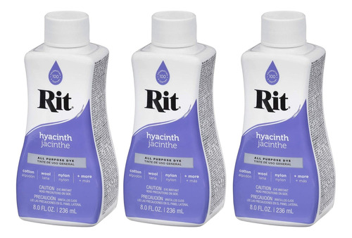 Rit Dye (paquete De 3) Liquido De 8 Onzas Jacinto 8-8410