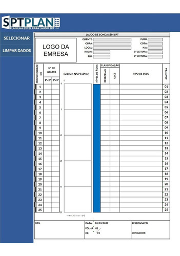Imagem 4 de 5 de Planilha Laudo De Sondagem Spt