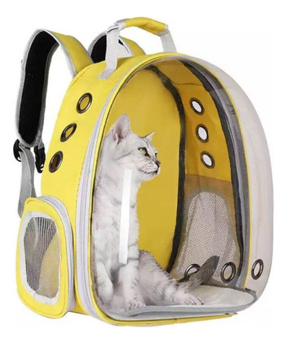 Mochila Bolso Transporte Transparente Mascotas Gatos