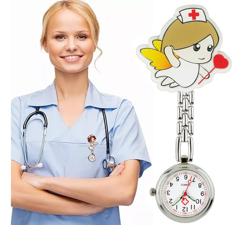 Reloj De Bolsillo Con Metal Broche Para Enfermera Doctor