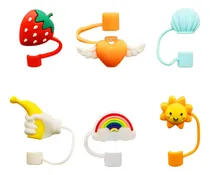 Comprar 6 Fundas De Silicona Para Pajillas, Cubiertas De Punta De Pa